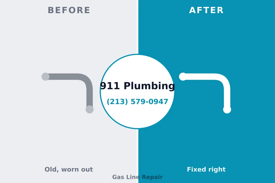 Before and after: plumbing repair Roberts, WI